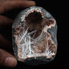 Scolecite Sprays Inside Heulandite Geode Natural Mineral Specimen  # B 4908
