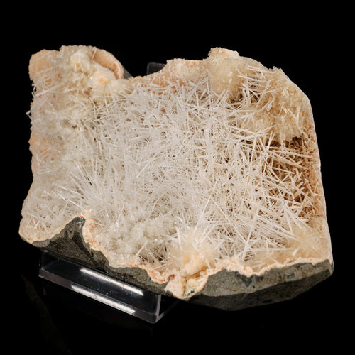 Scolecite Sprays Inside Heulandite Geode Natural Mineral Specimen # B 5757
