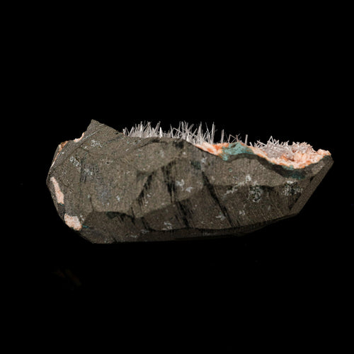 Scolecite Sprays Inside Heulandite Geode Natural Mineral Specimen # B 5795