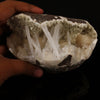 Scolecite Sprays Inside Heulandite Geode Natural Mineral Specimen # B 5799
