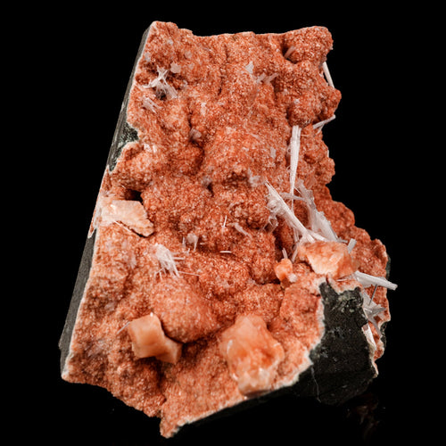 Scolecite Sprays Inside Heulandite Geode Natural Mineral Specimen # B 5803