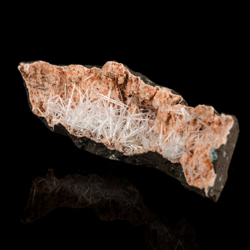 Scolecite Sprays Inside Heulandite Geode Natural Mineral Specimen # B 5809