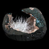 Scolecite Sprays Inside Heulandite See through Geode Natural Mineral Specimen  # B 4906