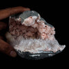 Scolecite Sprays with Stilbite Inside Heulandite Geode Natural Mineral Specimen  # B 4541