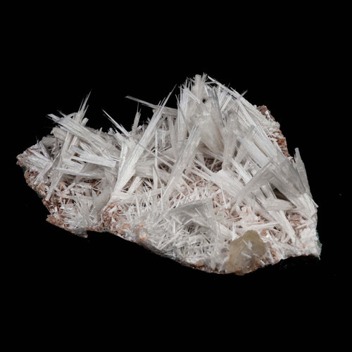 Scolecite Sprays with Stilbite on Heulandite Natural Mineral Specimen  # B 5171