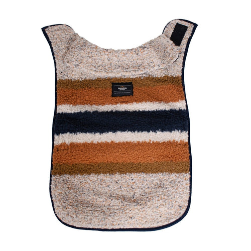 Shinola Brand Stripe Berber Dog Coat Oatmeal