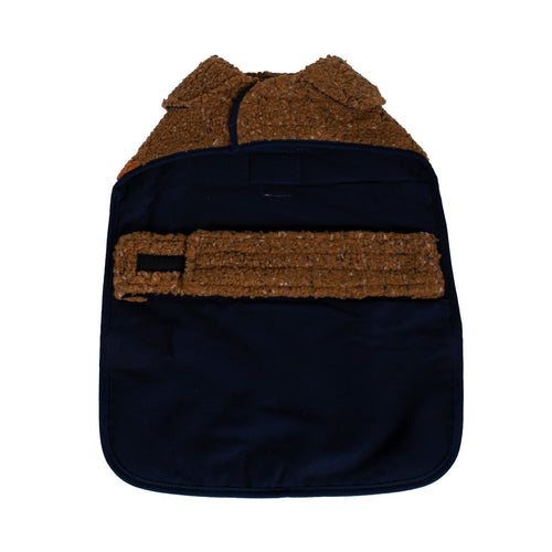 Shinola Brand Stripe Berber Dog Coat Rust