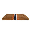Shinola Brand Stripe Comfort Cushion Berber Dog Bed Rust