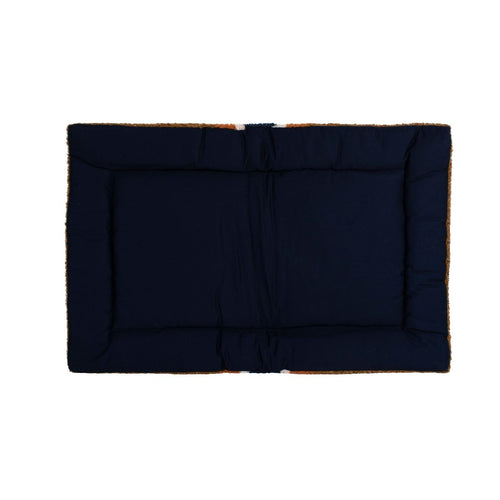 Shinola Brand Stripe Comfort Cushion Berber Dog Bed Rust