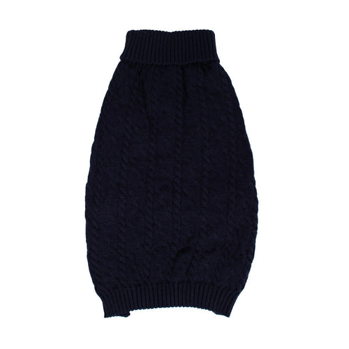 Shinola Cable Knit Pet Sweater