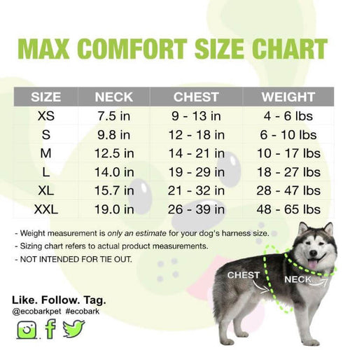 EcoBark Chery Red Dog Harness - Over-the-Head Soft Mesh Dog Vest Halter for Small to Medium Dogs and Puppies