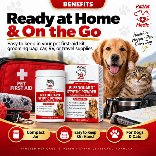 BleedGuard™ Styptic Powder for Dogs, Cats & Small Pets 1.76 oz