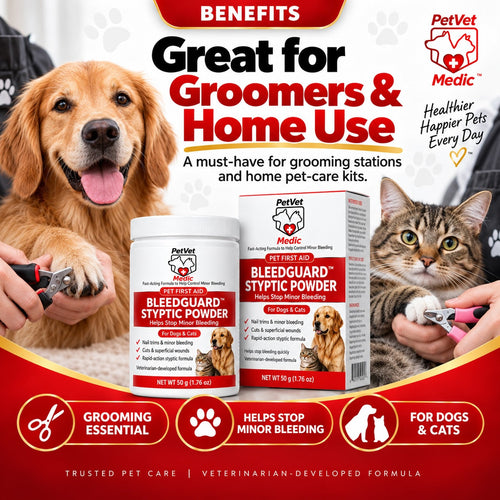 BleedGuard™ Styptic Powder for Dogs, Cats & Small Pets 1.76 oz