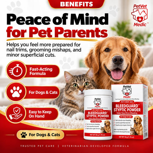 BleedGuard™ Styptic Powder for Dogs, Cats & Small Pets 1.76 oz