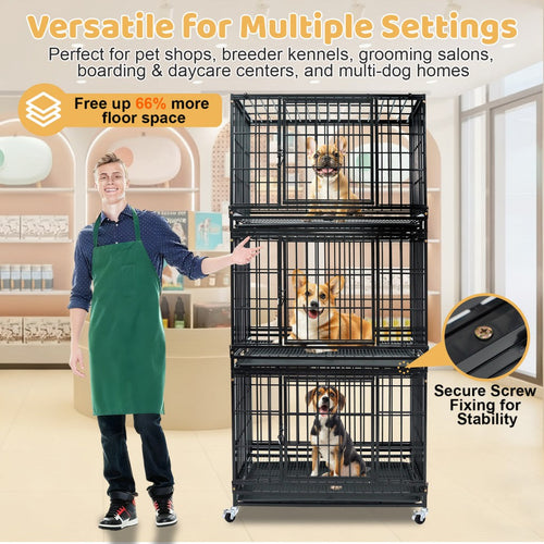 37 Stackable Heavy Duty Dog Kennel 371D04