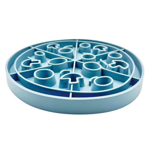 Pizza Snack Mat: 2-in-1 Lick Mat Slow Feed Bowl Combo