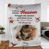 Snuggle This Blanket And Think Of Me, Personalized Memorial Blanket, Memorial Custom Photo Blanket, Remembrance Gift- 681979