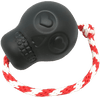 USA-K9 Magnum Skull Durable Rubber Chew Toy, Treat Dispenser, Reward Toy, Tug Toy, and Retrieving Toy - Black Magnum