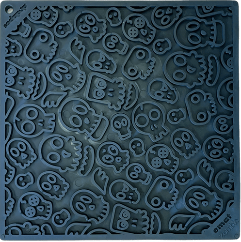 Zombie eMat - Enrichment Lick Mat for Dogs and Cats | Halloween Skull Design | SodaPup