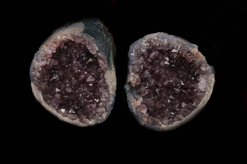 Sparkling Amethyst Two Halves Natural Mineral Specimen  # B 5221