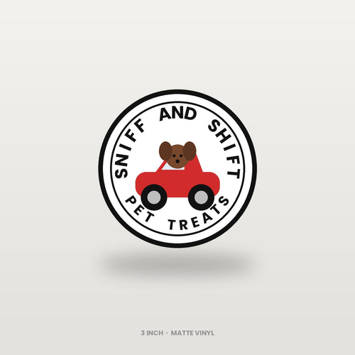 Sniff and Shift 3-Inch Circle Sticker: Matte