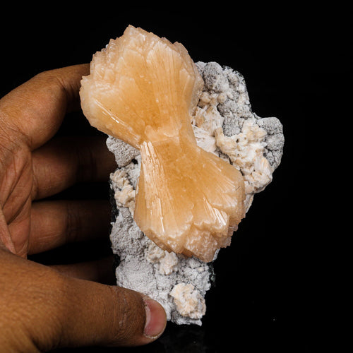 Stilbite Bow Free Standing Natural Mineral Specimen # B 7006