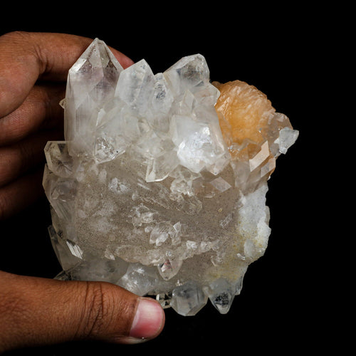 Stilbite 'Bow-Tie' on Apophyllite Natural Mineral Specimen # B 6471