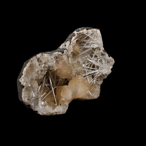 Stilbite Crystals with Scolecite on Heulandite Natural Mineral Specimen  # B 5262
