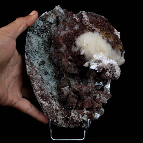 Stilbite Fuse with Marshy Green Heulandite Natural Mineral Specimen  # B 4653