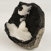 Stilbite in Chalcedony Geode Free Standing Natural Mineral Specimen # B 6524