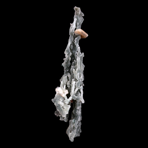 Stilbite on Chalcedony Stalactites Natural Mineral Specimen  # B 4828