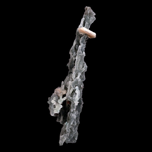 Stilbite on Chalcedony Stalactites Natural Mineral Specimen  # B 4828