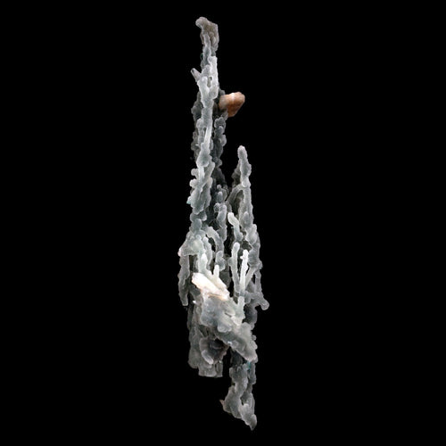 Stilbite on Chalcedony Stalactites Natural Mineral Specimen  # B 4828