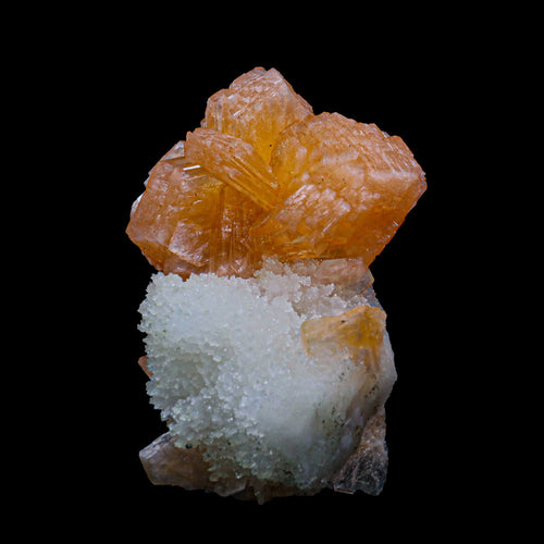 Stilbite With Chalcedony Natural Mineral Specimen # B 6885