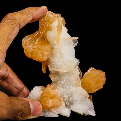 Stilbite With Chalcedony Natural Mineral Specimen # B 6887