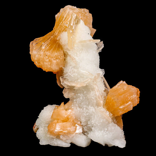 Stilbite With Chalcedony Natural Mineral Specimen # B 6887