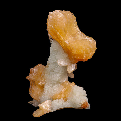Stilbite With Chalcedony Natural Mineral Specimen # B 6887