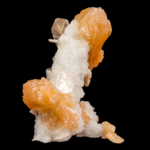 Stilbite With Chalcedony Natural Mineral Specimen # B 6887
