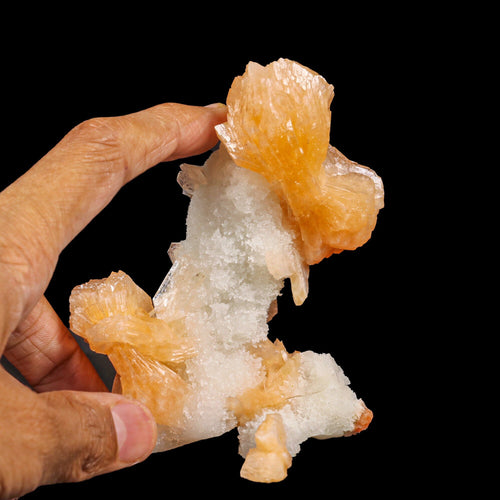 Stilbite With Chalcedony Natural Mineral Specimen # B 6887