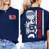Custom Football Mom Shirt | Personalized Custom Name and Number T-shirt | Gift for Mom | Gift for Wife | Front & Back Shirt 682440