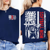 Custom Softball Mom Shirt | Personalized Custom Name and Number T-shirt | Gift for Mom | Gift for Wife | Front & Back Shirt 682436