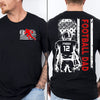 Custom Football Dad Shirt | Personalized Custom Name and Number T-shirt | Father's Day Dark Shirt Gift | Gift for Dad | Gift for Husband | Front & Back Shirt 682437