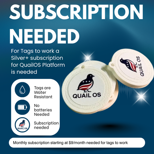 NFC Mounts for QuailOS Tap and Track (Wall / Cage) 4 Count - Subscription needed to operate