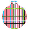 Tartan Plaid Pink HD Dog ID Tag