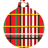 Tartan Plaid Red HD Dog ID Tag