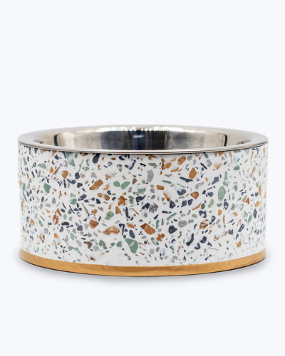 Terrazzo Modern Elevated Dog Bowl