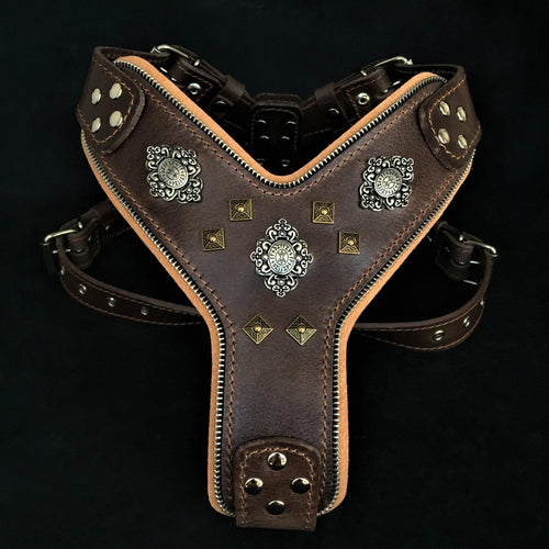 The Aztec big dogs harness BROWN