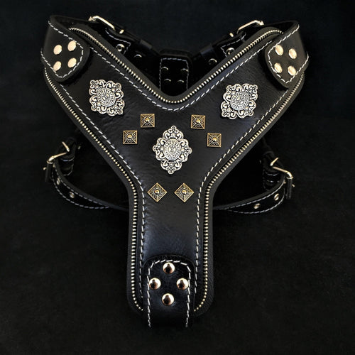 The Aztec BLACK harness 100% genuine leather