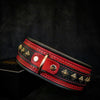 The Balteus red collar 100% genuine leather