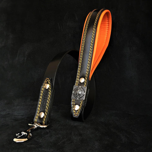 The Eros Black & Orange leash